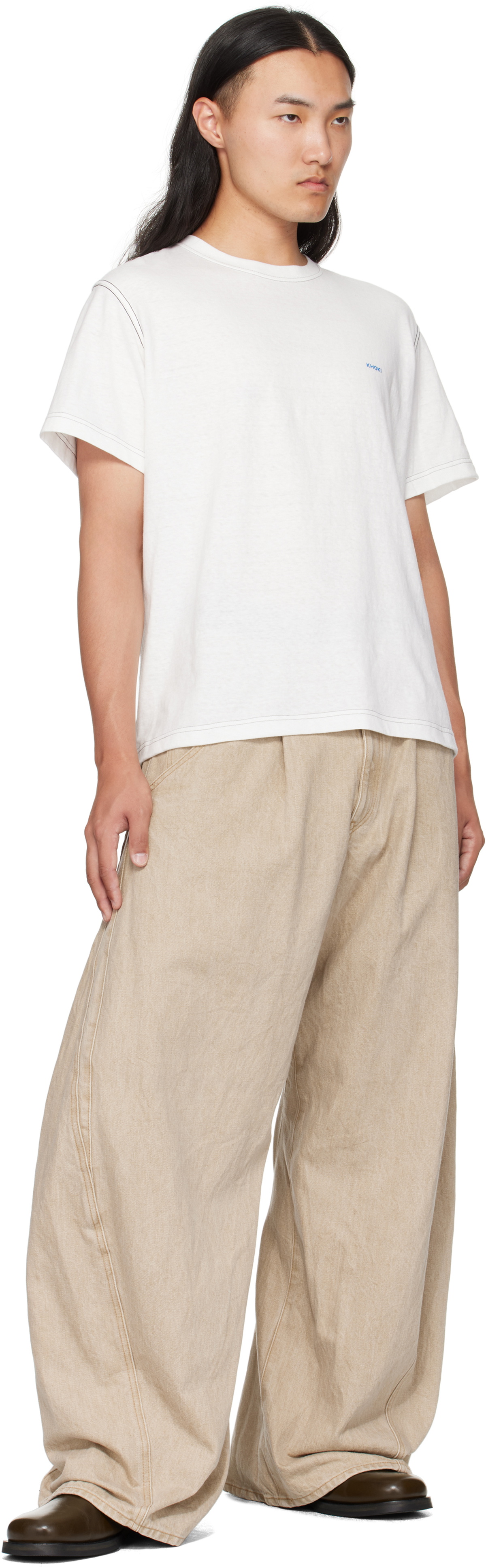 Khoki White Printed T-shirt