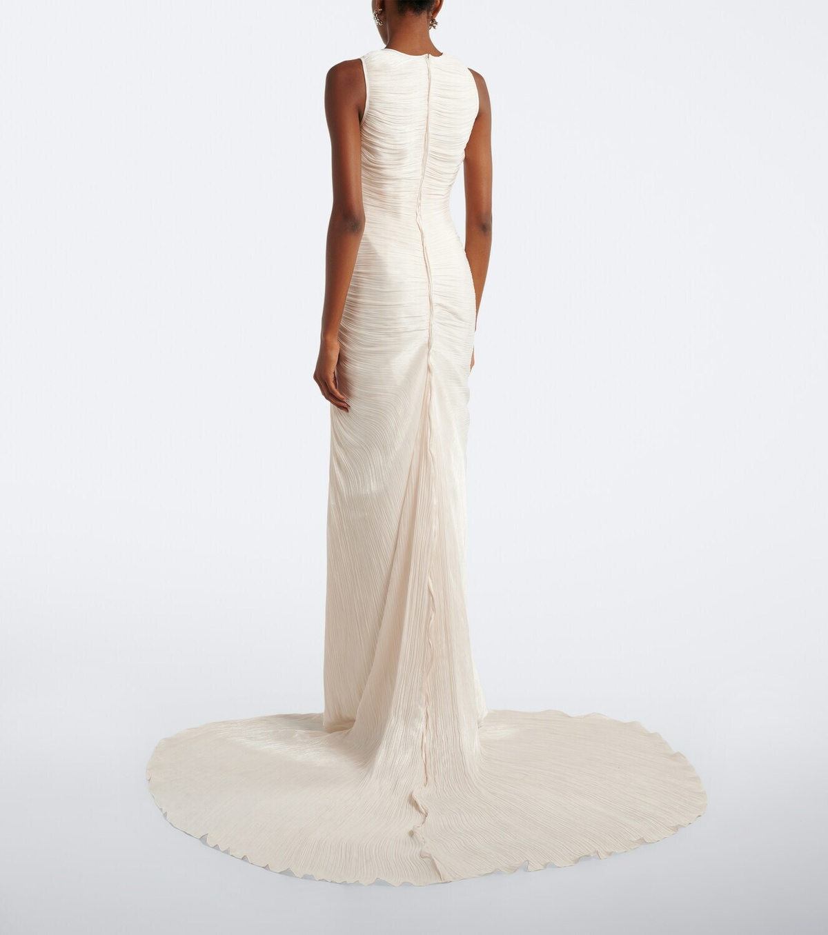 Marmar Halim Pleated satin gown