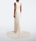 Marmar Halim Pleated satin gown