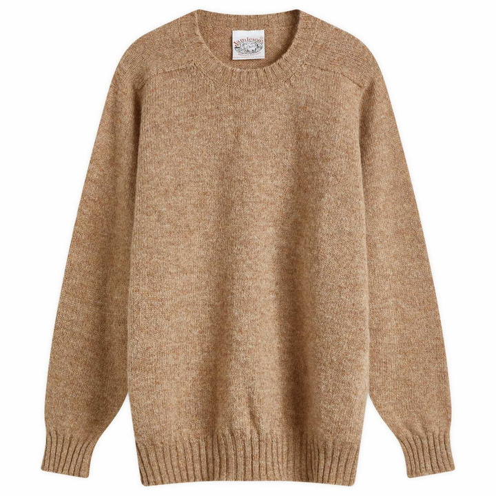 Photo: Jamieson's of Shetland Men's Crew Knit in Camel