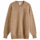 Jamieson's of Shetland Men's Crew Knit in Camel