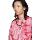 Comme des Garcons Homme Plus Pink Jersey Bright Uneven Dyed Shirt