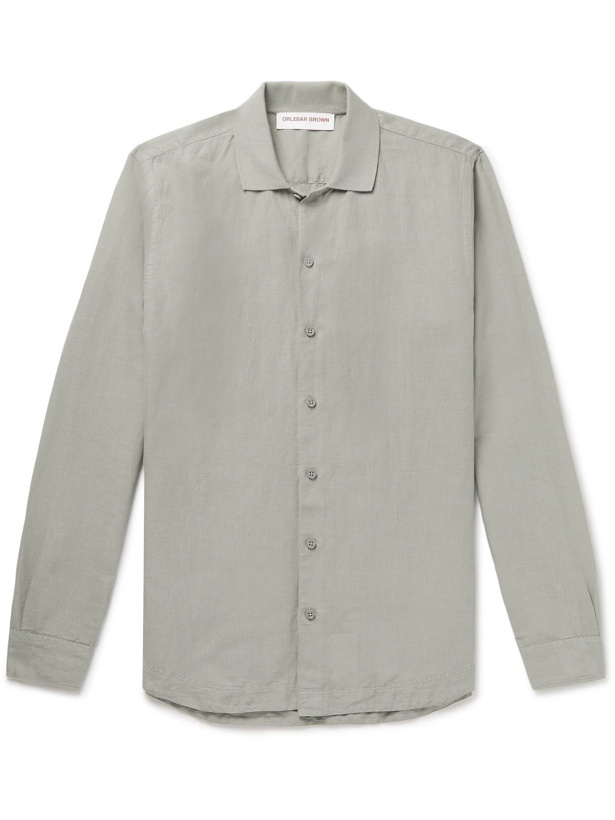 Photo: ORLEBAR BROWN - Canham Linen and Cotton-Blend Shirt - Green