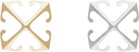 Off-White Gold & Silver Bicolor Mini Arrow Earrings