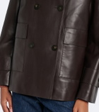 Joseph Delia double-breasted leather jacket