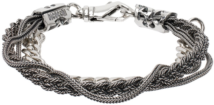 Photo: Emanuele Bicocchi Silver 'Chain And Braided' Bracelet