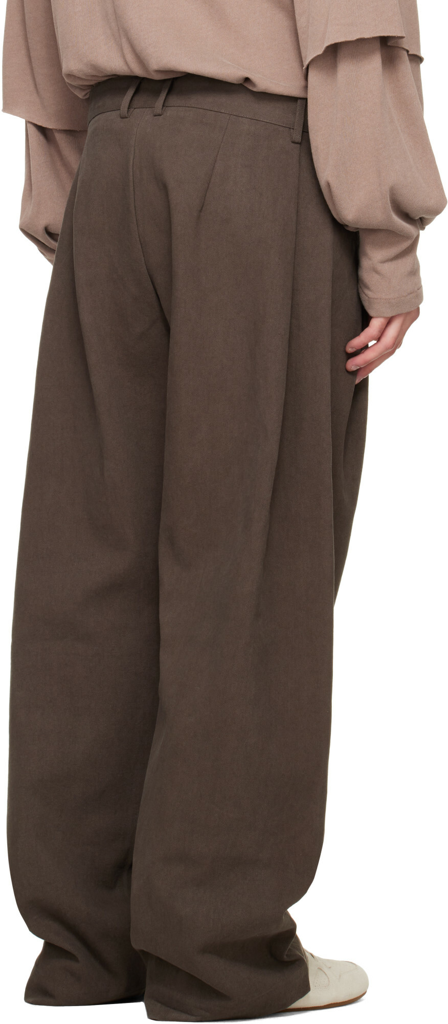Seventh Brown Canvas Bermuda Trousers