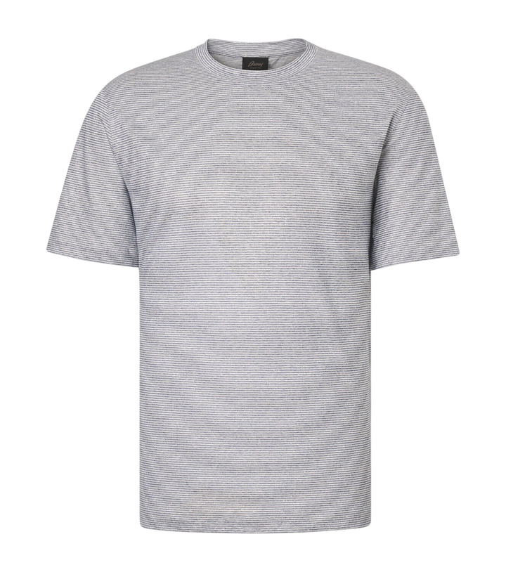 Photo: Brioni Striped linen and cotton T-shirt