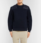 Moncler C - Shell-Panelled Cotton-Jersey Sweatshirt - Men - Navy