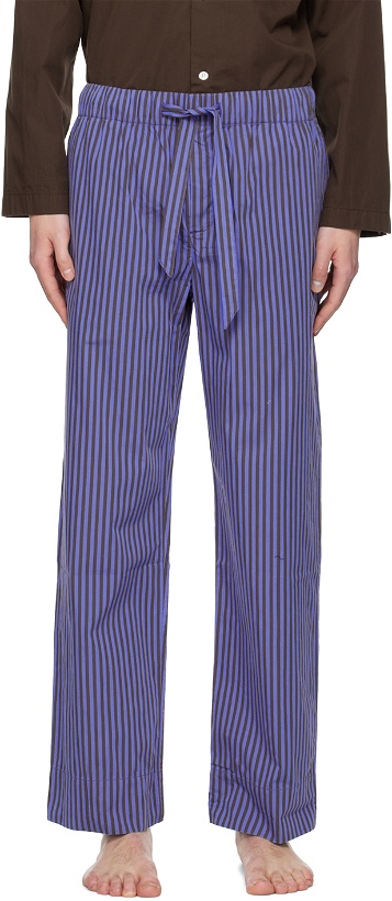Photo: Tekla Blue & Brown Striped Pyjama Pants