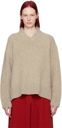 The Row Taupe Fayette Sweater