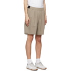 BOSS Taupe Water-Repellent Micro-Waffle Shorts