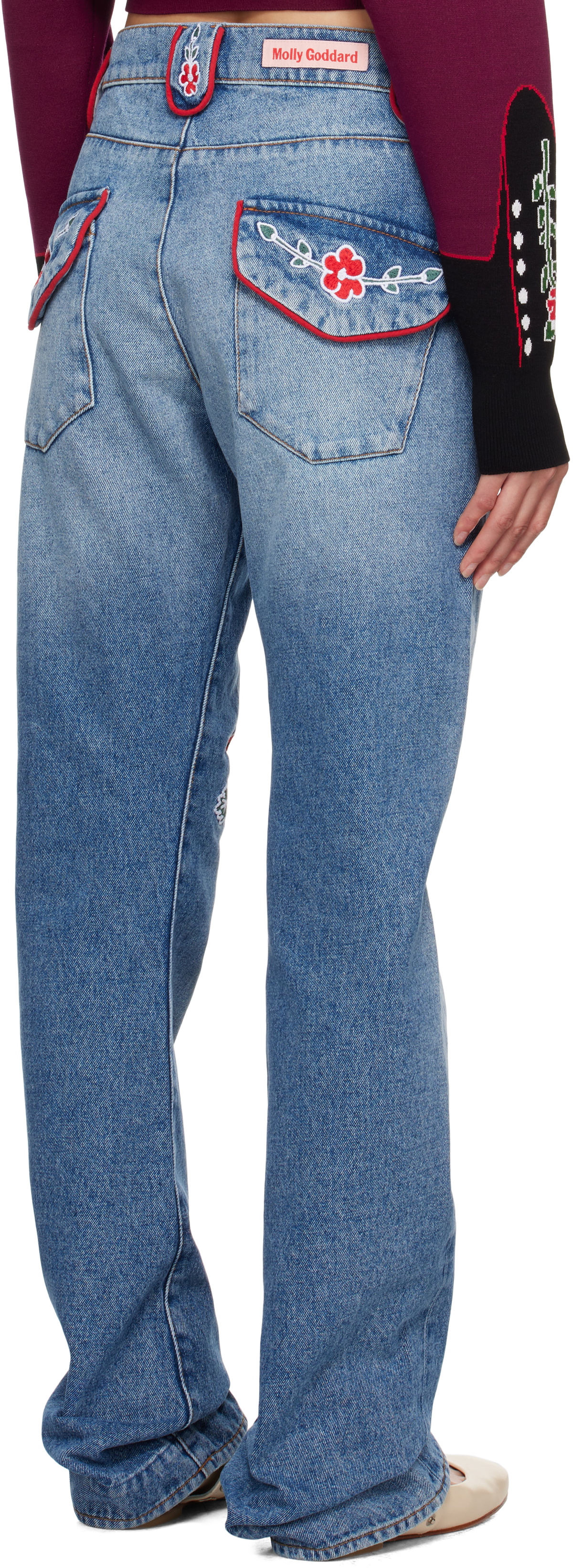 Molly Goddard Blue Cora Jeans