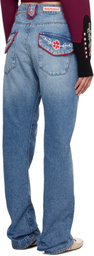 Molly Goddard Blue Cora Jeans