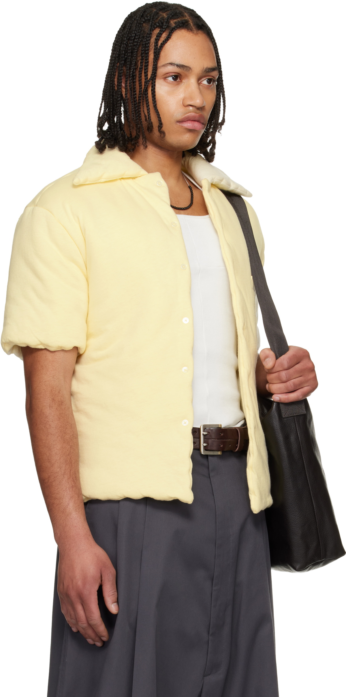 LU'U DAN Off-White Wadded Shift Shirt