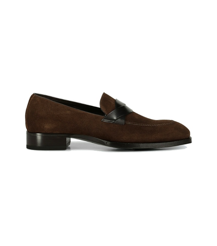 Photo: Tom Ford - Suede Elkan twisted band loafers