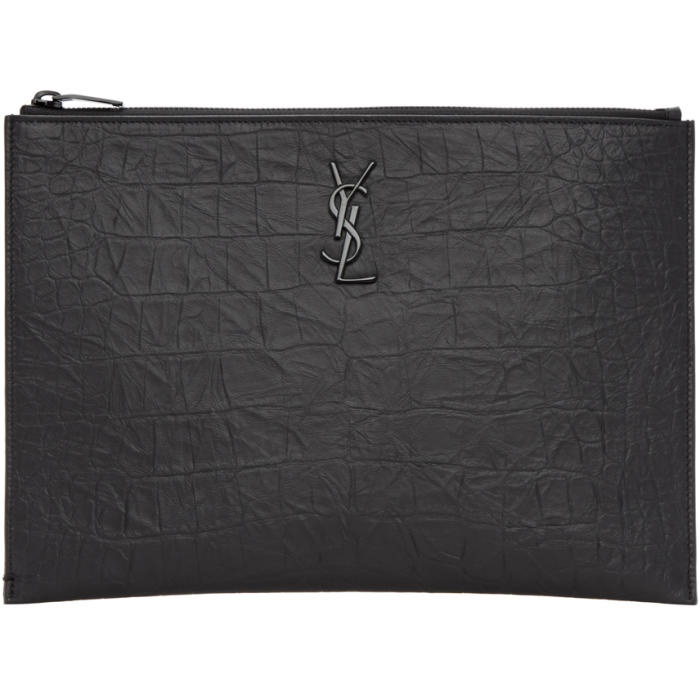 Photo: Saint Laurent Black Monogram Tablet Holder