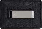 BOSS Black Faux-Leather Money Clip Card Holder