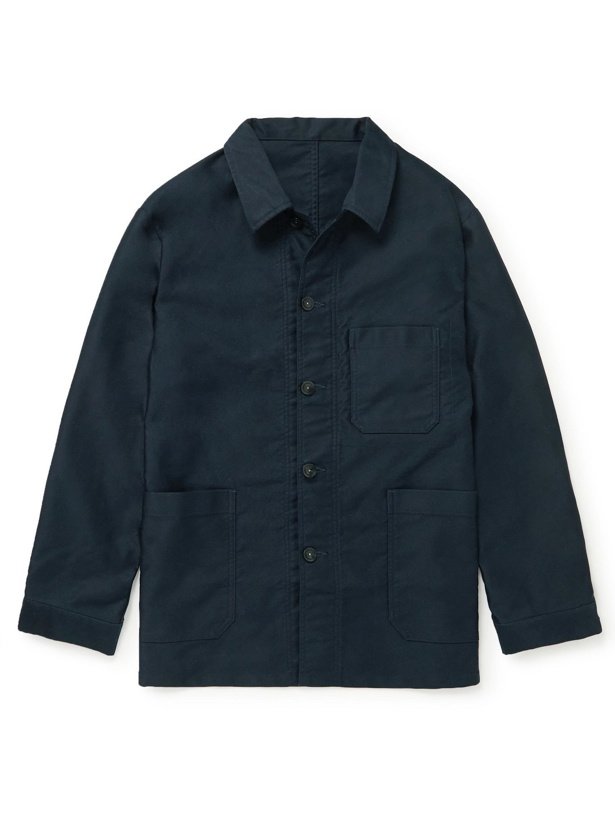 Photo: nanamica - Hybrid CPO Brushed Cotton Jacket - Blue