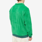 Adidas Men's Adicolor 70s Velour Top in Green