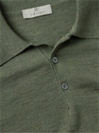 Canali - Slim-Fit Merino Wool Polo Sweater - Green