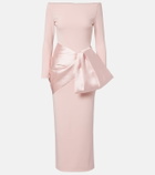 Solace London Rhianne satin-trimmed cocktail dress