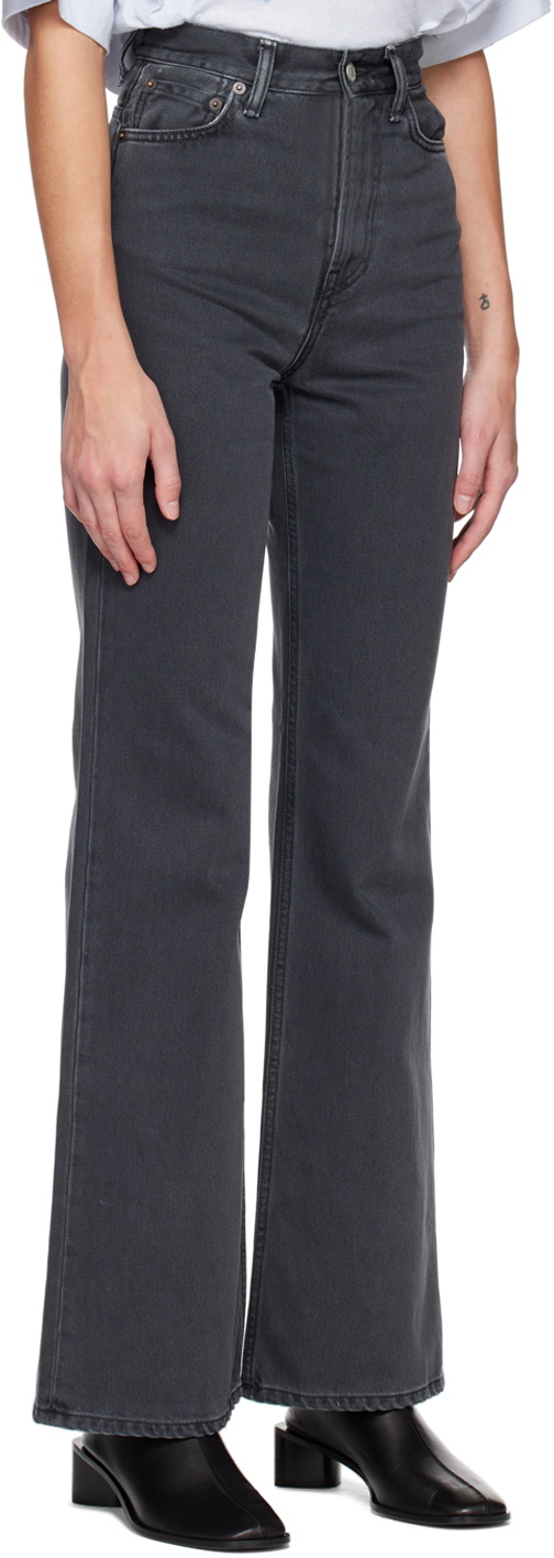 パンツ Acne Studios Archive Gray Straight Jeans Acne Studios - Straight-Leg Distressed Paint-Splattered
