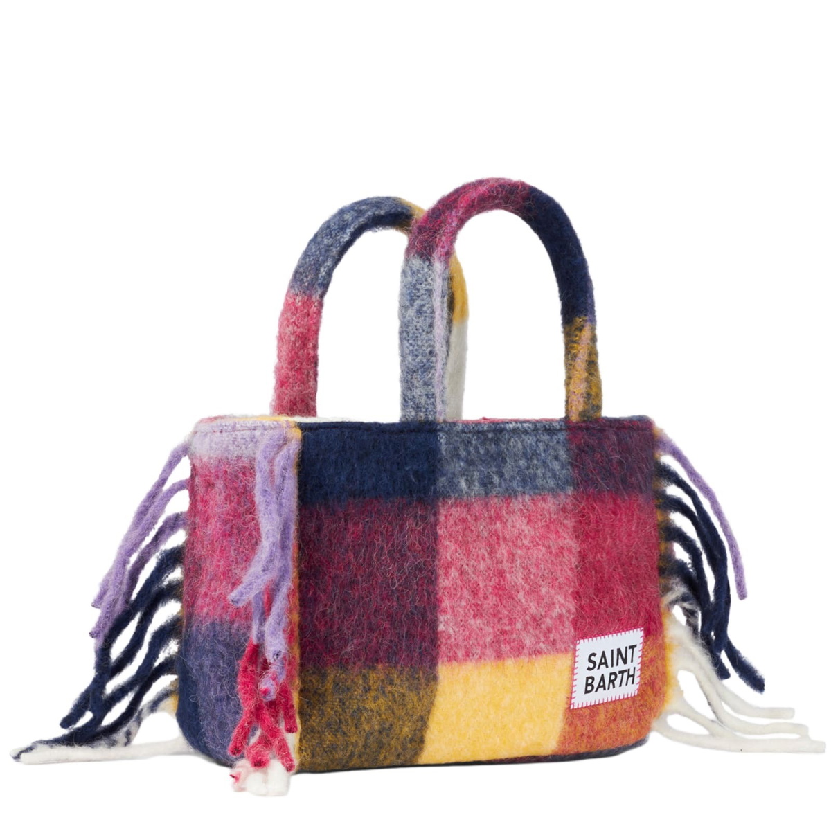 MC2 Saint Barth Colette Blanket Handbag With Check Print