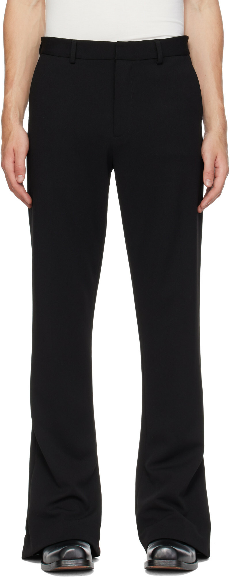 AARON ESH Black Puddle Trousers