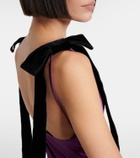 Nina Ricci Gathered satin maxi dress