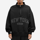 Awake NY Men's Script Quarter Zip Sweatshirt in Black