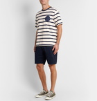 NN07 - Dylan Logo-Print Striped Cotton-Jersey T-shirt - Neutrals