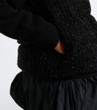 Moncler Down-paneled wool and cashmere cardigan