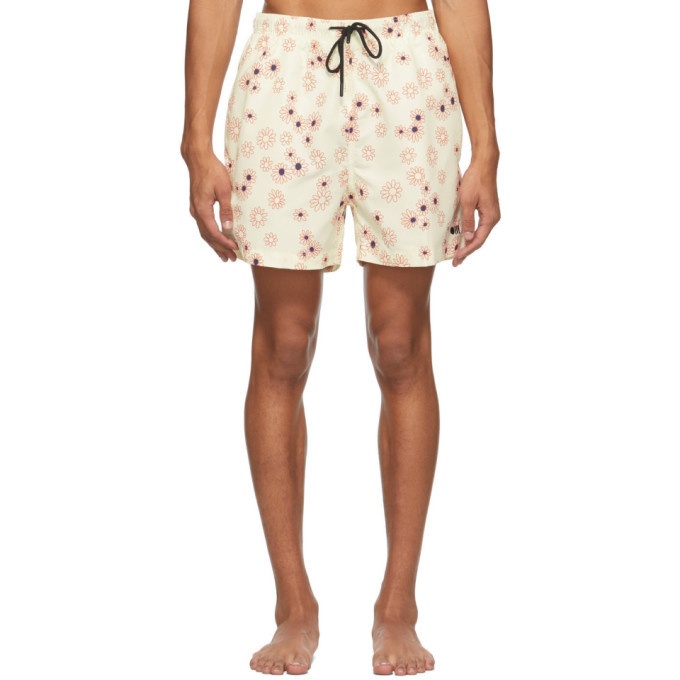 Photo: Solid and Striped Off-White The Classic Daisy Swim Shorts