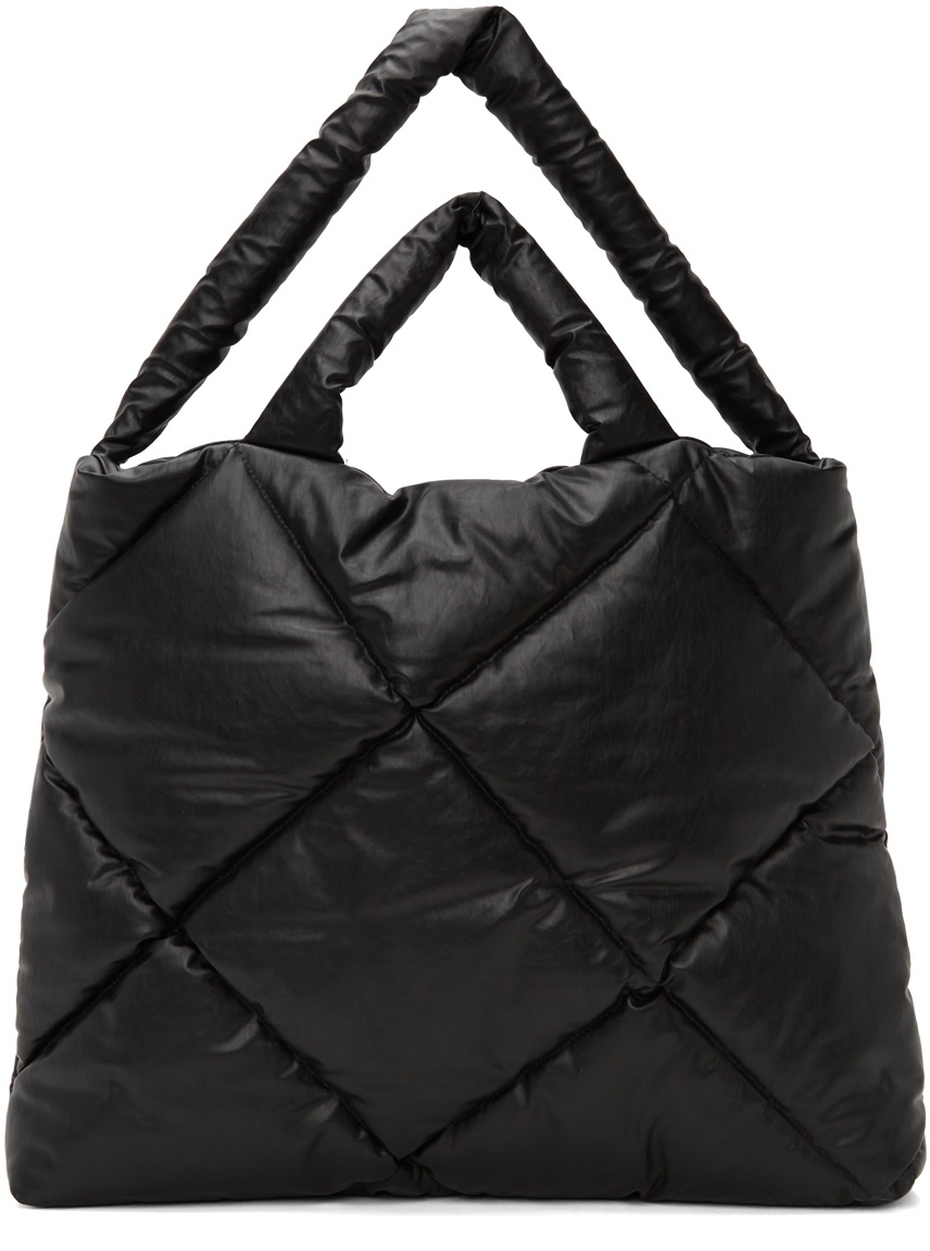 KASSL Editions Black Large Quilted Pillow Tote Kassl Editions