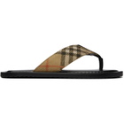 Burberry Beige Check Pavilion Sandals​