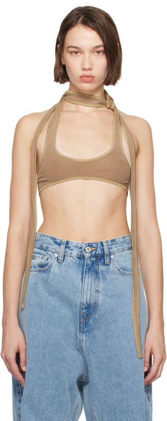 Photo: Y/Project Tan Multi-Scarf Bralette