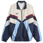 Umbro Men's Relaxed Track Jacket in Dark Navy/White Sand/Vista Blue