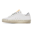 Golden Goose White and Navy Hi Star Sneakers