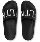 Valentino - Valentino Garavani VLTN Printed Rubber Slides - Men - Black