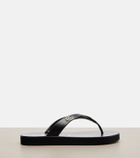 Gucci Mila Double G leather thong sandals
