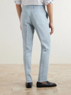 Paul Smith - Slim-Fit Tapered Linen Suit Trousers - Blue