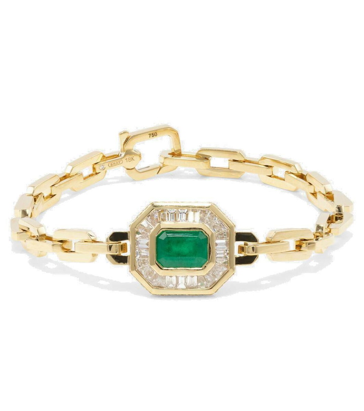 Photo: Shay Jewelry 18kt gold bracelet with diamonds and emeralds