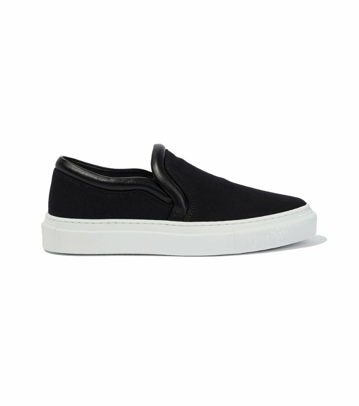 Photo: JW Anderson - Leather-trimmed low-top sneakers