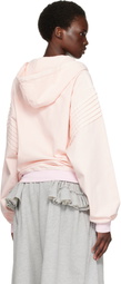 Stefan Cooke Pink Chevron Hooded Jacket