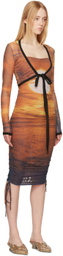 PRISCAVera Orange Wrap Sunset T-Shirt
