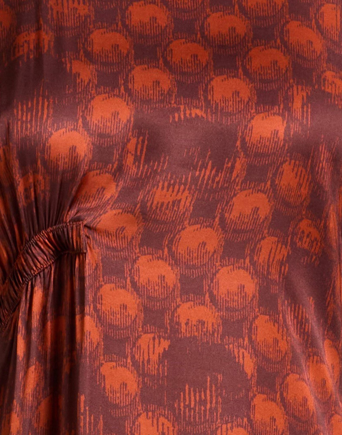 Manila Grace Womens Midi dress Rust