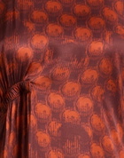 Manila Grace Womens Midi dress Rust