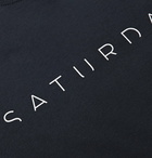 Saturdays NYC - Horizon Printed Cotton-Jersey T-Shirt - Blue