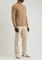 Herno Herringbone Wool Jumper Cream